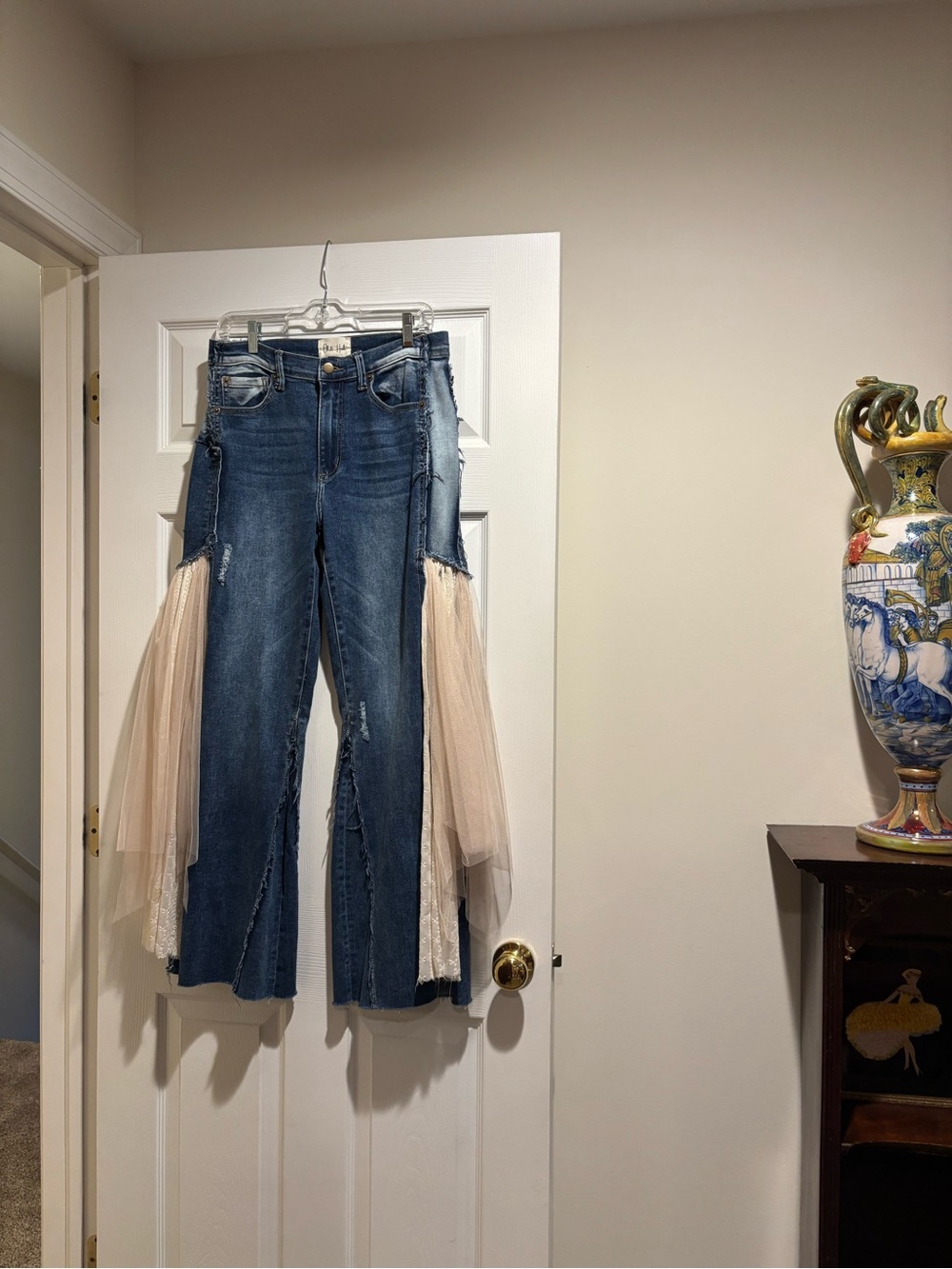 NWOT Unique Denim Jeans with Side Panels